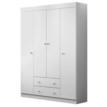 Imagem de Guarda Roupa Infantil Helena 4 Portas e 2 Gavetas - Phoenix Baby, Bran