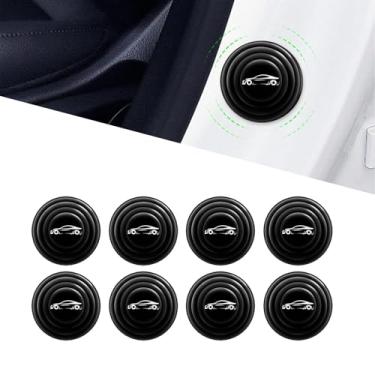 Imagem de ijuicy 8 peças de amortecedor de porta de carro, almofadas autoadesivas de silicone espesso, almofadas de amortecedor de porta de carro, adesivo de vedação anticolisão, almofadas de proteção de borda