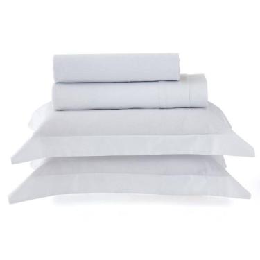 Imagem de Jogo De Cama Casal Satinée 300 Fios Branco Kacyumara