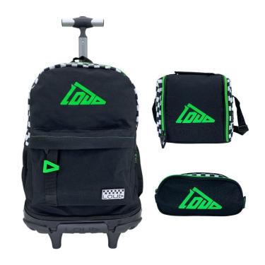Imagem de Kit Mochila De Rodinha + Lancheira + Estojo Loud 50242-Masculino