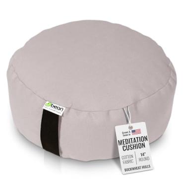 Imagem de Bean Products Almofadas de meditação Zafu para sentar no chão, almofada de ioga, almofada de ioga de algodão/trigo sarraceno, almofada de meditação Zafu, almofada de oração zen para ajoelhar - feita