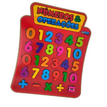Imagem de Painel Numérico Madeira Quadro Mdf Educativo De Brinquedo - Maninho Br