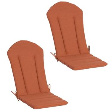 Imagem de COZYVIDA Conjunto de 2 almofadas de cadeira Adirondack de 127 x 50 cm, almofadas para cadeira de balanço para ambientes externos, repelente de água, resistente ao desbotamento com alças ajustáveis