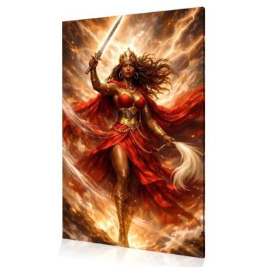 Imagem de Quadro Decorativo Orixá Iansã Oyá Umbanda Tela Canvas 60x40 - DC Expre