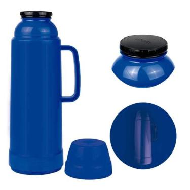 Imagem de Garrafa Térmica 1 Litro Mor Com Tampa e Alça Vidro Interno Chá Leite C