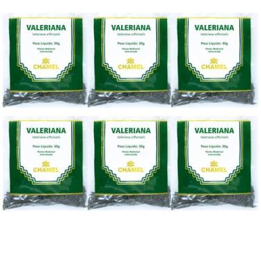 Imagem de Chá Valeriana Natural Kit 6 Pacotes 30g Cada Chamel