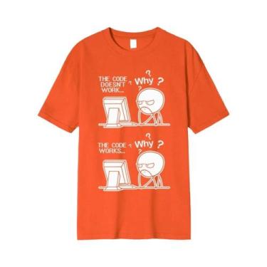 Imagem de Camiseta Masculina Engraçada Com Estampa Casual Do Sistema Operacional