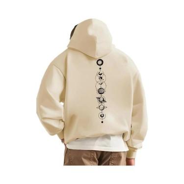 Imagem de Moletom Masculino Casual De Outono Inverno Com Capuz, Estampa De Plane