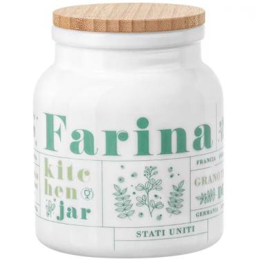 Imagem de Pote De Vidro Temperado Luigi Bormioli Victoriana Farinha - 1l Branco