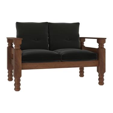 Imagem de Namoradeira 2 Lugares Madeira Maciça Liz Multimóveis Cr7002 Grafite