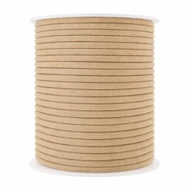 Imagem de Mandala Crafts Cordões de substituição macios Tan para bolsas de moletom - cordão de tubulação para estofamento de costura - 50 metros 2 mm fio de algodão macramê corda espartilho cordas