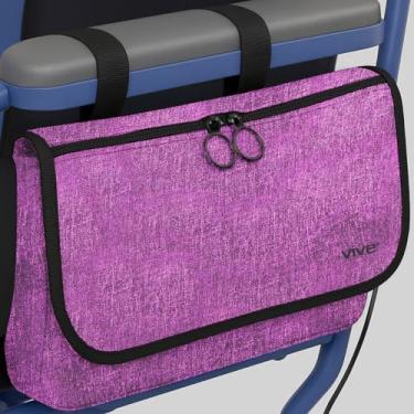 Imagem de Vive Bolsa de transporte para cadeira de rodas – bolsa de descanso de braço para andadores, cadeiras de rodas elétricas e scooters de joelho – organizador de armazenamento lateral para idosos, idosos