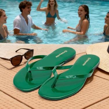 Imagem de Chinelo feminino, bico quadrado, espuma viscoelástica suporte de arco sandálias de verão para mulheres, tendência de couro vegano, leve, macio, confortável, nuvem, chinelos femininos essenciais de