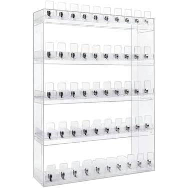 Imagem de Rack de exibição de cigarro de acrílico, suporte retangular de empurrador automotivo, organizador de loja de varejo para shopping e supermercado, 80 × 27 × 35 cm (31,5 × 10,6 × 13,8 cm)