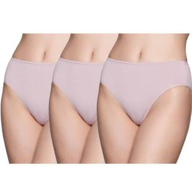 Imagem de Kit 3 Calcinhas Cintura Alta Liz 50231 Blush, Blush, G