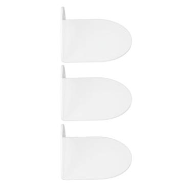 Imagem de Akozon 3pcs Prateleiras Flutuantes de Alto-falante de Parede Acrílica - Suporte de Exibição de Parede à Prova d'água para Câmera de bebê, Despertador e Itens Pequenos (Branco)