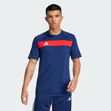 Imagem de Camisa Adidas Tiro Essentials Marinho e Vermelha, G