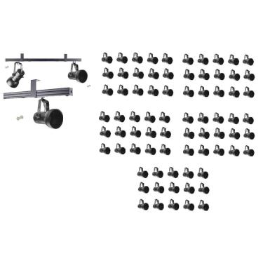 Imagem de Kit 75 Spot Trilho Perfilado Eletro calha Par20 Bulbo OL7