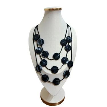 Imagem de Colar feminino maxi elegante luxo madri - MLBpel, Vaticano preto