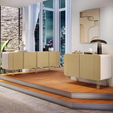 Imagem de Balcão Aparador Buffet Saluti E Benvenuto Off/champanhe - Hb Móveis