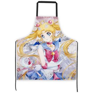 Imagem de Avental de cozinha Sailors Moons Anime Kitchen Decor 60x70cm - yiweisa