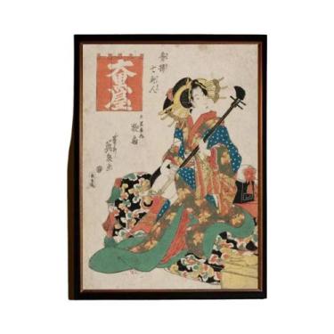 Imagem de Kuniyoshi Utagawa Courtesan Print HD Canvas Painting Para Decoração De