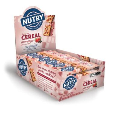 Imagem de Barra De Cereal Morango Com Chocolate 24 Unidades 22g Nutry