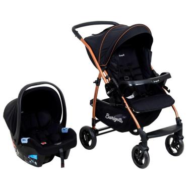 Imagem de Travel System Burigotto Carrinho De Bebê Rio 22 Com Bebê Conforto Materna Preto Cobre
