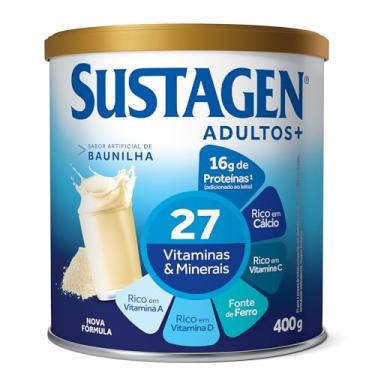 Imagem de Sustagen N&E Complemento Alimentar Sustagen Adultos+ Sabor Baunilha - Lata 400G