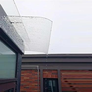 Imagem de Abrigo De Chuva Para Porta Da Frente Da Janela 14 Polegadas De Profundidade Toldo Da Janela Dossel Da Porta De Policarbonato Contra A Cobertura Da Chuva Coberturas De Telhado Transparente, Clear