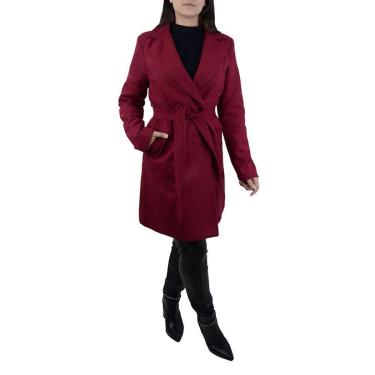 Imagem de Casaco Feminino Safira Longo Peluciado Vinho - SF2307-Feminino