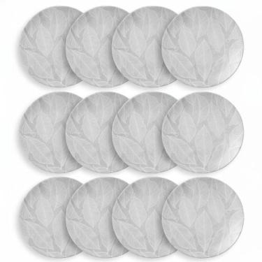 Imagem de Kit Jogo 12 Pratos Sobremesa Tramontina Arbo Porcelana 19 cm