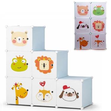Imagem de Guarda Roupa Infantil Armario Modular 6 Portas Organizador