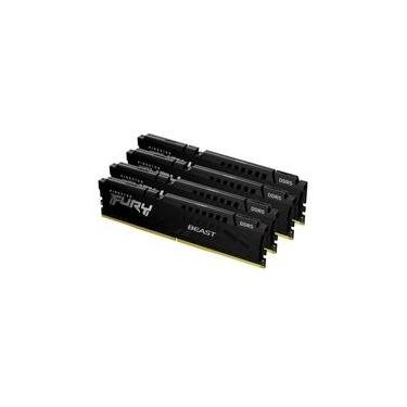 Imagem de Memória RAM Kingston Fury Beast, 64GB (4X16GB), 6000MHz, DDR5, CL40,para Intel XMP, Preto - KF560C40BBK4-64