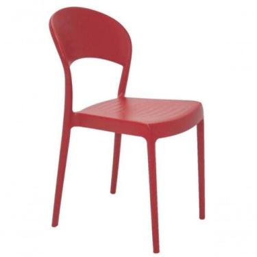 Imagem de Cadeira Tramontina Sissi Encosto Fechado Vermelho Eco