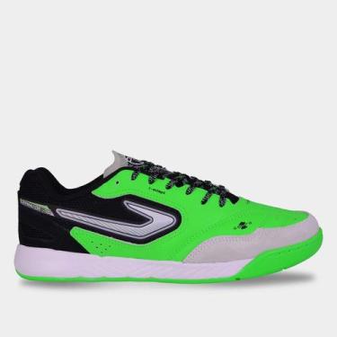 Imagem de Chuteira Futsal Topper Dominator Pro VI Masculina, Verde, Preto, 40