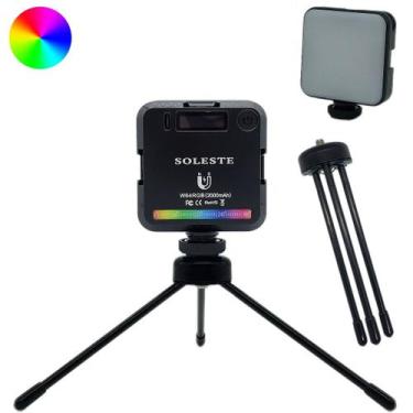 Imagem de Iluminador Led Soleste W-64 + Mini Tripé Ajustável L, 3.7