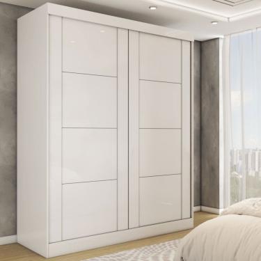Imagem de Guarda-Roupa Real 2 Portas 2 Gavetas 100% Mdf Branco - Panorama Móveis