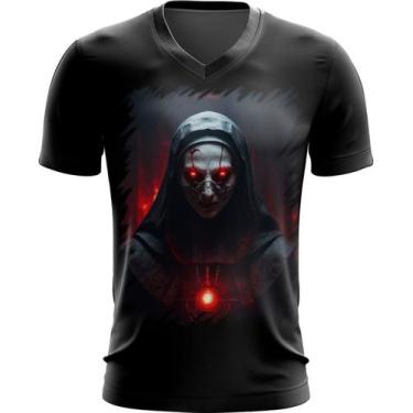 Imagem de Camiseta Gola V Freira do Mal Terror Possuída 2 - Kasubeck Store®, GG