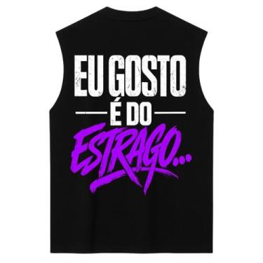Imagem de Regata oversized after preta - eu gosto é do estrago - 100% algodão, G