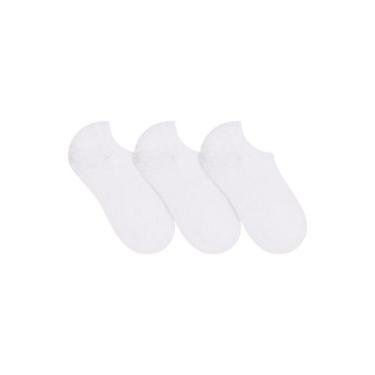 Imagem de Kit 3 Pares de Meias Invisível Selene 4825-001, Branco