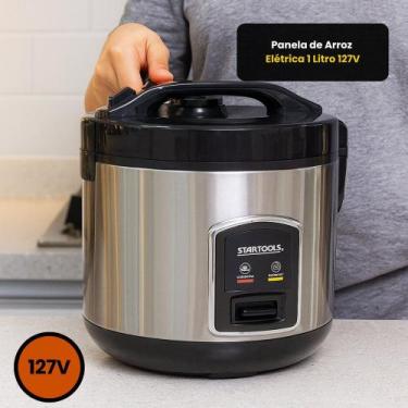 Imagem de Panela de Arroz Elétrica 1 Litro 127V - Preta - STARTOOLS, 110V