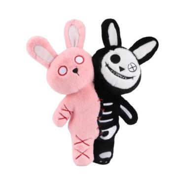 Imagem de Brinquedo De Pelúcia De Coelho Caveira De Duas Cabeças Para Crianças, 