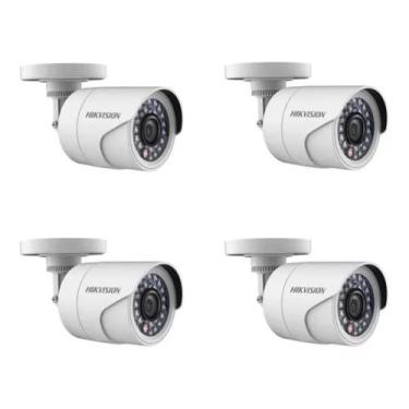 Imagem de Kit 4 Câmeras De Segurança Hikvision Ds-2ce16c0t-irpf(2.8mm)