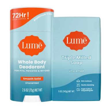 Imagem de Pacote de desodorante e sabonete Lume Whole Body 75mL e 150mL