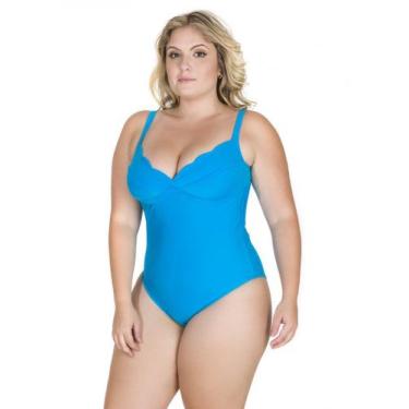 Imagem de Maiô plus size - ANAJU, Azul turquesa, G/44