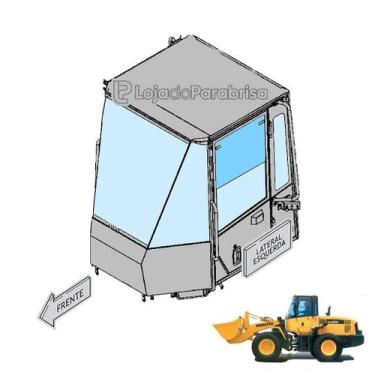 Imagem de Janela Superior Esquerda e Direita para Carregadeira Komatsu WA200-5 -
