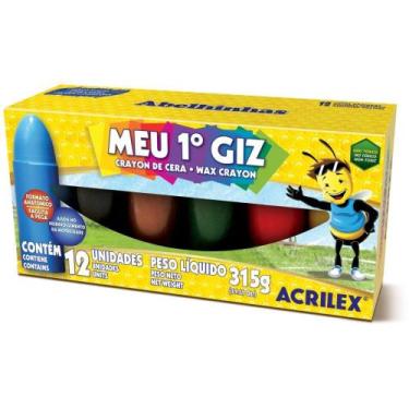 Imagem de Giz de Cera Jumbo 12 Cores Meu 1 GIZ de Cera CX.C/03 - Acrilex
