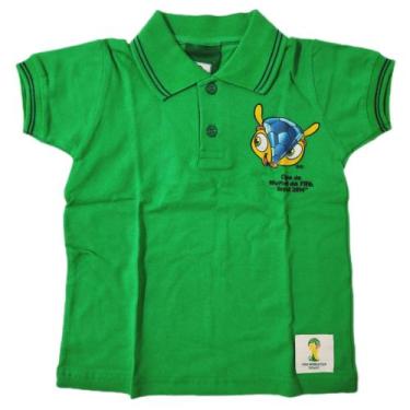 Imagem de Camiseta gola polo infantil Malwee Fuleco VERDE COPA MUNDIAL BRASIL, 4