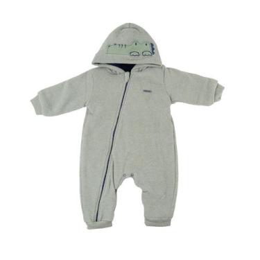 Imagem de Macacão Infantil Masculino Sonho Mágico Plush Pelucia Verde, PP